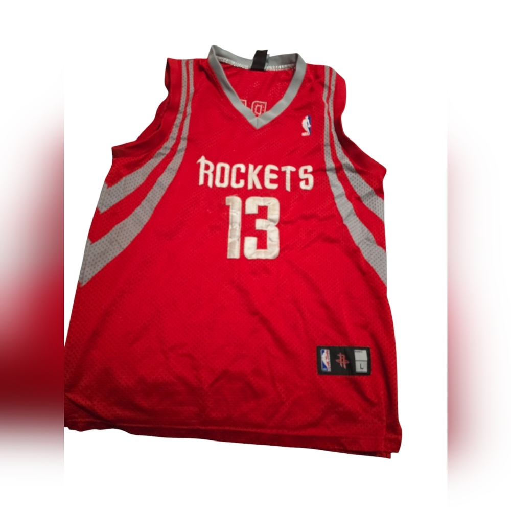 Houston Rockets NBA #13 JAMES HARDEN ADIDAS SHIRT JERSEY RED SIZE L
